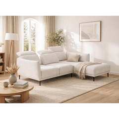 Sofa 3-Seater  + Chaise Longue Right – Light Stone Grey