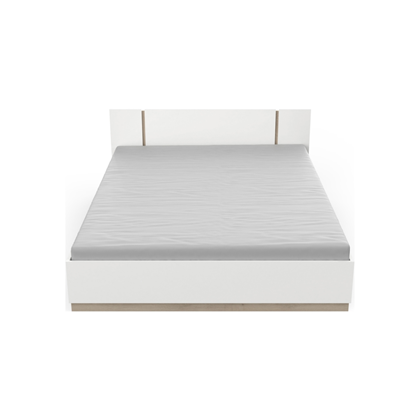 Bed 160x200 cm - Matt White/Kronberg Oak