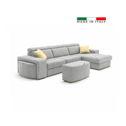 2-Seater Sofa Bed with CHL Right - Grey