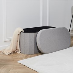 Foldable Bench Chest in Grey
