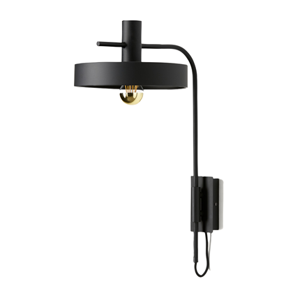 Wall Lamp E27 Black Matt Gold