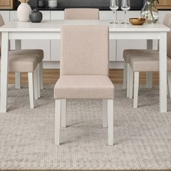 Dining Chair Beige and White