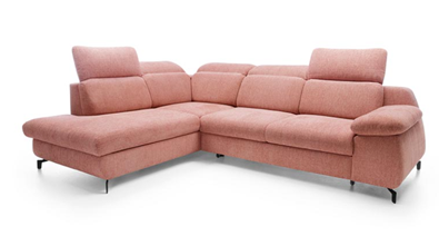 Corner Sofa Bed with Chaise Left 288cm  Pink