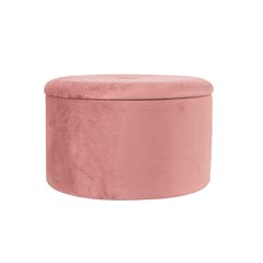 Folding Container Pouf in Pink Velvet