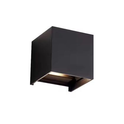 Square Plastic Wall Light Black