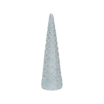 Candle With Necklace 20 Cm H Ice Wax Silver