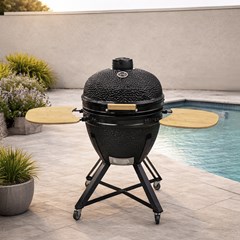 Kamado BBQ 19 Inch with Side Tables - Black
