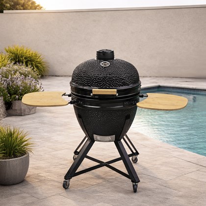 Kamado BBQ 19 Inch with Side Tables - Black