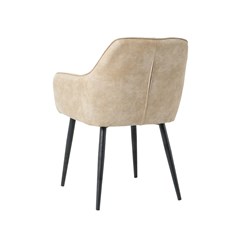 Dining Chair Light Brown Microfiber