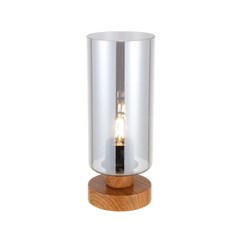 E27  Table Lamp with Smoked Glass