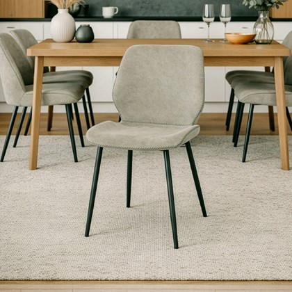 Dining Chair in PU Grey