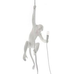 Monkey Lamp White Hanging