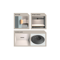 Beach Hut Style Office Booth - Grey