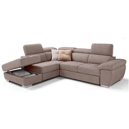 L-Shape Sofa Bed with Adjustable Headrests