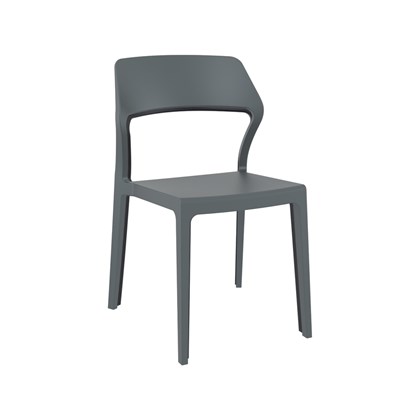 Dark Grey Resin Dining Chair