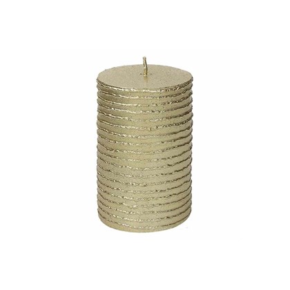 Cylindrical Candle 11 Cm H Chic Gold Wax
