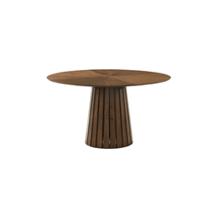 Dining Table with Walnut Chair – Light Grey & Walnut