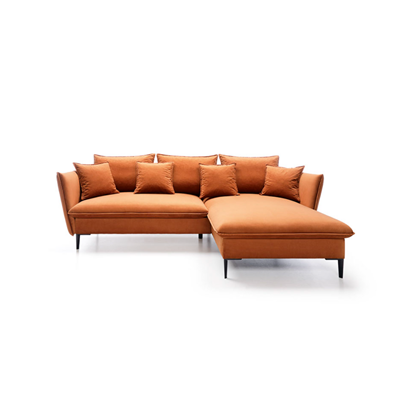 Corner Sofabed with Chaise Right 258cm – Orange