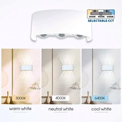 Wall Light LED 6W CCT-Switch IP65 - White