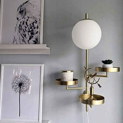 Wall Lamp Astoria Matt Brass 1xg9