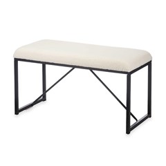 Sheepskin Bench Small White