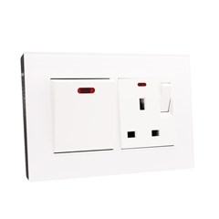Cooker Unit 45A & 13A Socket With Temp Glass