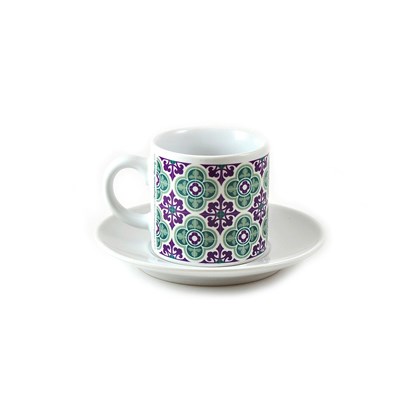Malta Tile Espresso Cup & Saucer Pattern no.6