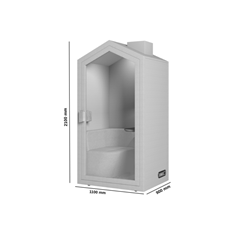 Beach Hut Style Office Booth - Grey