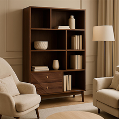 Bookcase Cabinet Marron Wood MDF