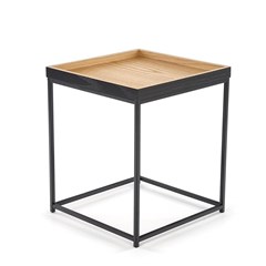 Square Coffee Table - Natural & Black