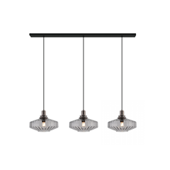 Line Light 3xe27 Max 40w Glass Anodised Dark Grey