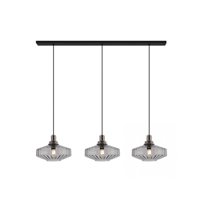 Line Light 3xe27 Max 40w Glass Anodised Dark Grey