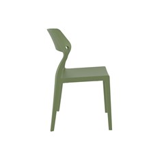 Olive Green Resin Dining Chair