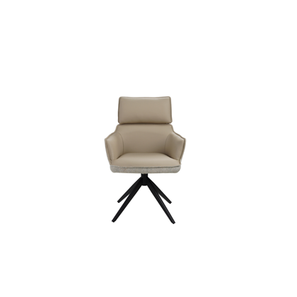 Chair – Soft Real Leather & Fabric