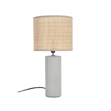 Adhara Cer Cyl Clay Table Lamp H42