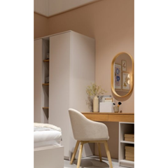 2Doors 2shelves Cabinet – Cashmere & Oak Caramel