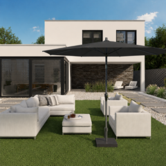 Parasol D300 cm – Anthracite Grey Fabric and Frame