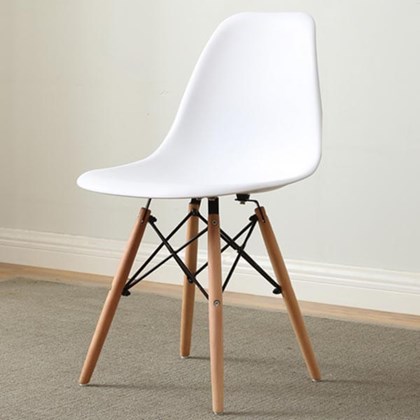 Dining Chair White Pp Beech Wood Legs