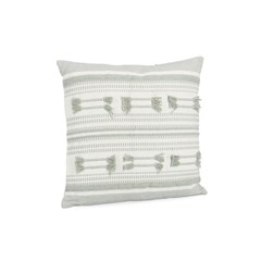 Grey Cotton Padded Decorative Cushion