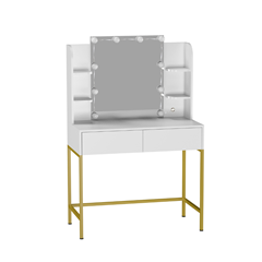 Vanity Table White 90X45x136cm