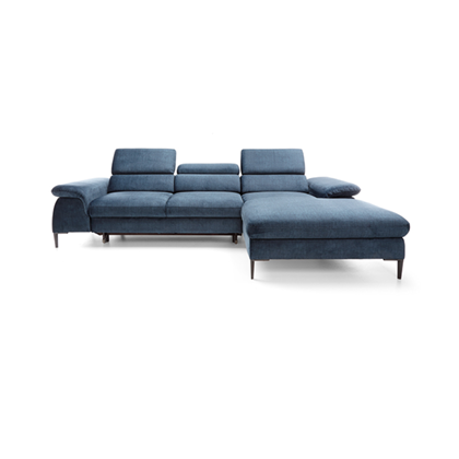 Corner Sofa Bed with Chaise Right – Blue