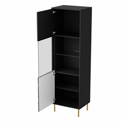 Display Cabinet W-1 Black & Gold