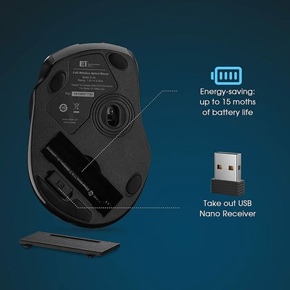 Wireless Laptop Mouse Ergonomic with USB