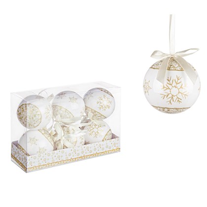 Box of 6 Sfera Snowflake Ball D75