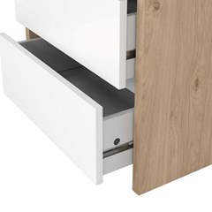 Next Nightstand 2 Drawers -Jackson Hickory & White