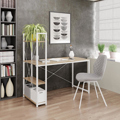 Desk – White & Sonoma Oak