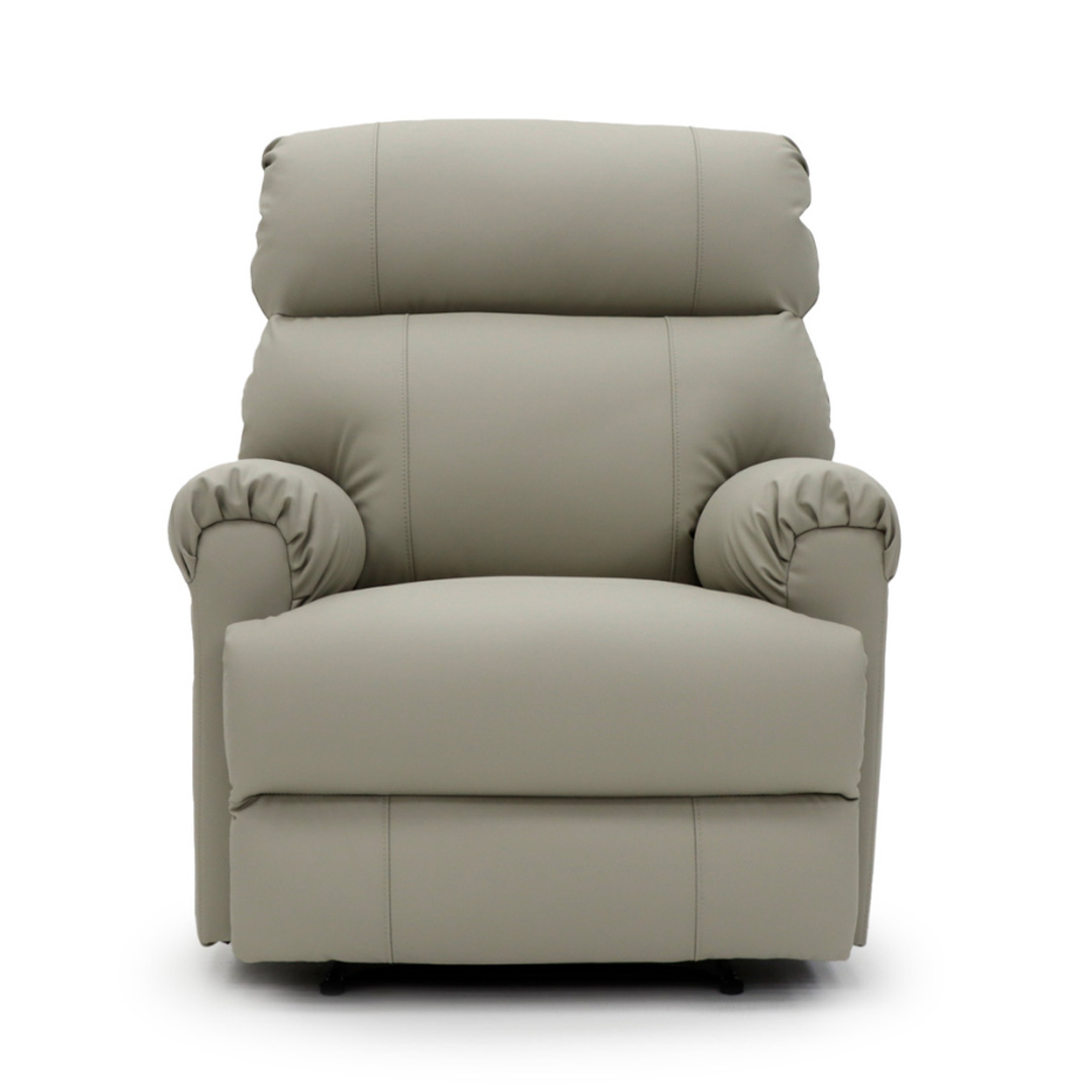 Manual Recliner Chair  92x90x105cm - Light Grey
