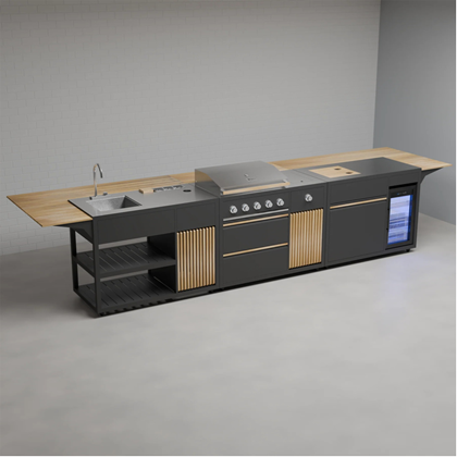 Outdoor Kitchen With Fridge