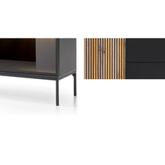 Sideboard 3 Doors - Wotan Oak and Black