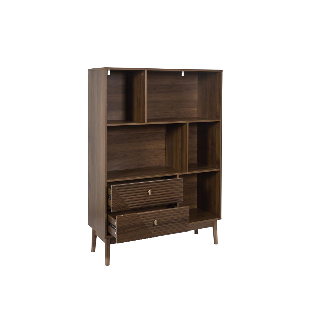 Bookcase Cabinet Marron Wood MDF